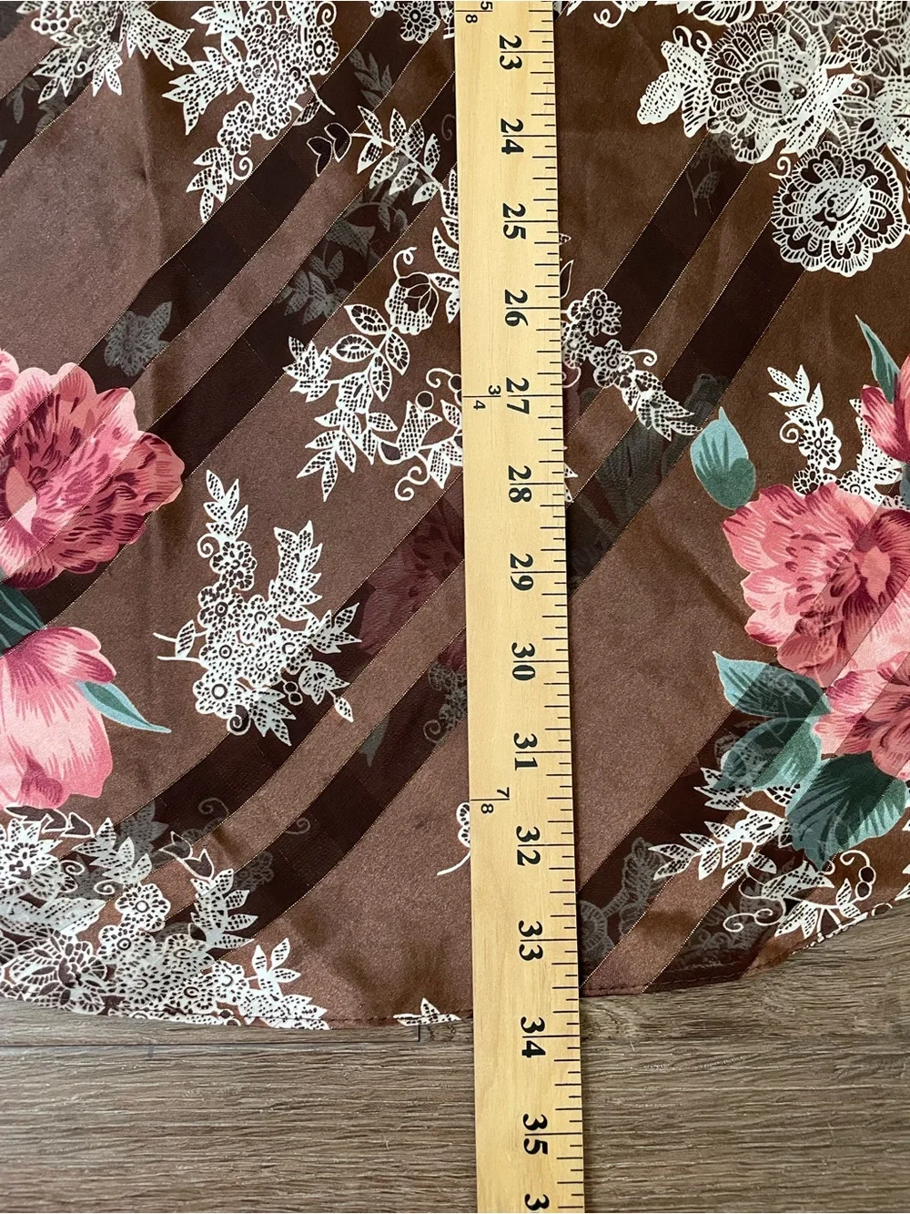 Vintage Lace Slip Dress Size M Brown Floral Sheer Beautiful Whimsy Goth Fairy